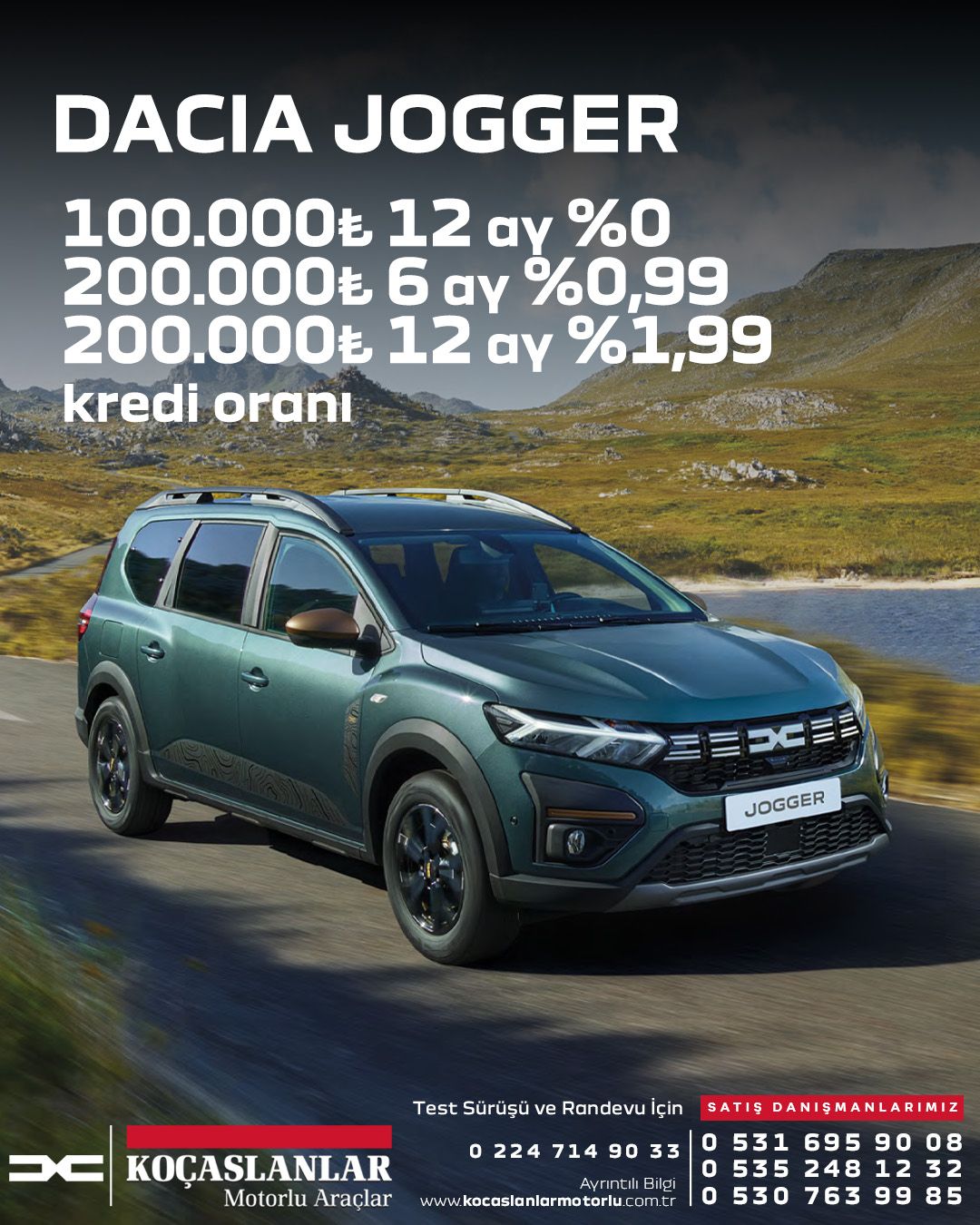 Dacia Jogger Kredi Kampanyası